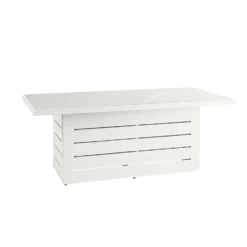 White Patterned Top Rectangular Outdoor Dining Table