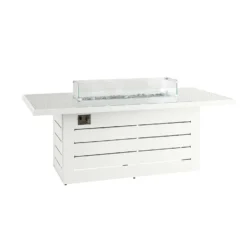 White Patterned Top Rectangular Outdoor Dining Table With Firepit -Garden Furniture Shop white patterned top rectangular outdoor dining table with firepit p76656 125059 zoom