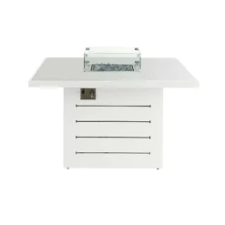 White Patterned Top Square Outdoor Dining Table With Firepit -Garden Furniture Shop white patterned top square outdoor dining table with firepit p76692 124817 zoom