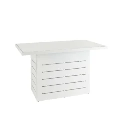 White Plain Top Outdoor Bar Table