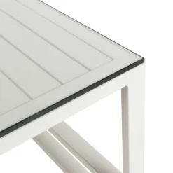 White Plain Top Outdoor Side Table -Garden Furniture Shop white plain top outdoor side table p76684 124566 zoom
