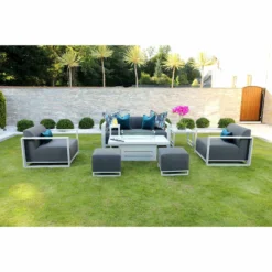 White Plain Top Outdoor Side Table -Garden Furniture Shop white plain top outdoor side table p76684 124569 zoom