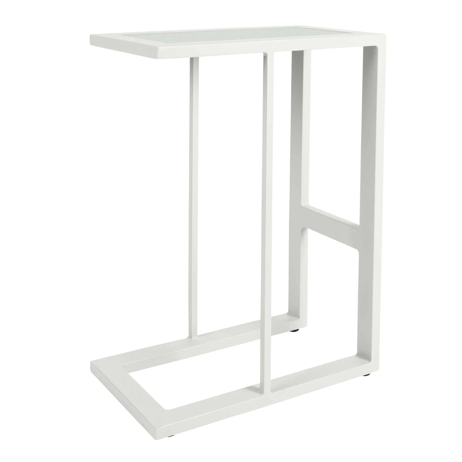 White Plain Top Outdoor Sofa Table 2 White Plain Top Outdoor Sofa Table - Image 2
