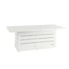 White Plain Top Rectangular Outdoor Dining Table