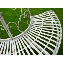 White Rounded Bench -Garden Furniture Shop white rounded bench p65019 99805 zoom